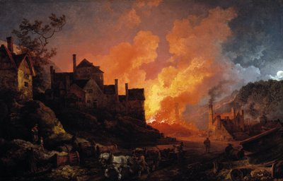 Coalbrookdale by Night, 1801 by Philippe Jacques de Loutherbourg